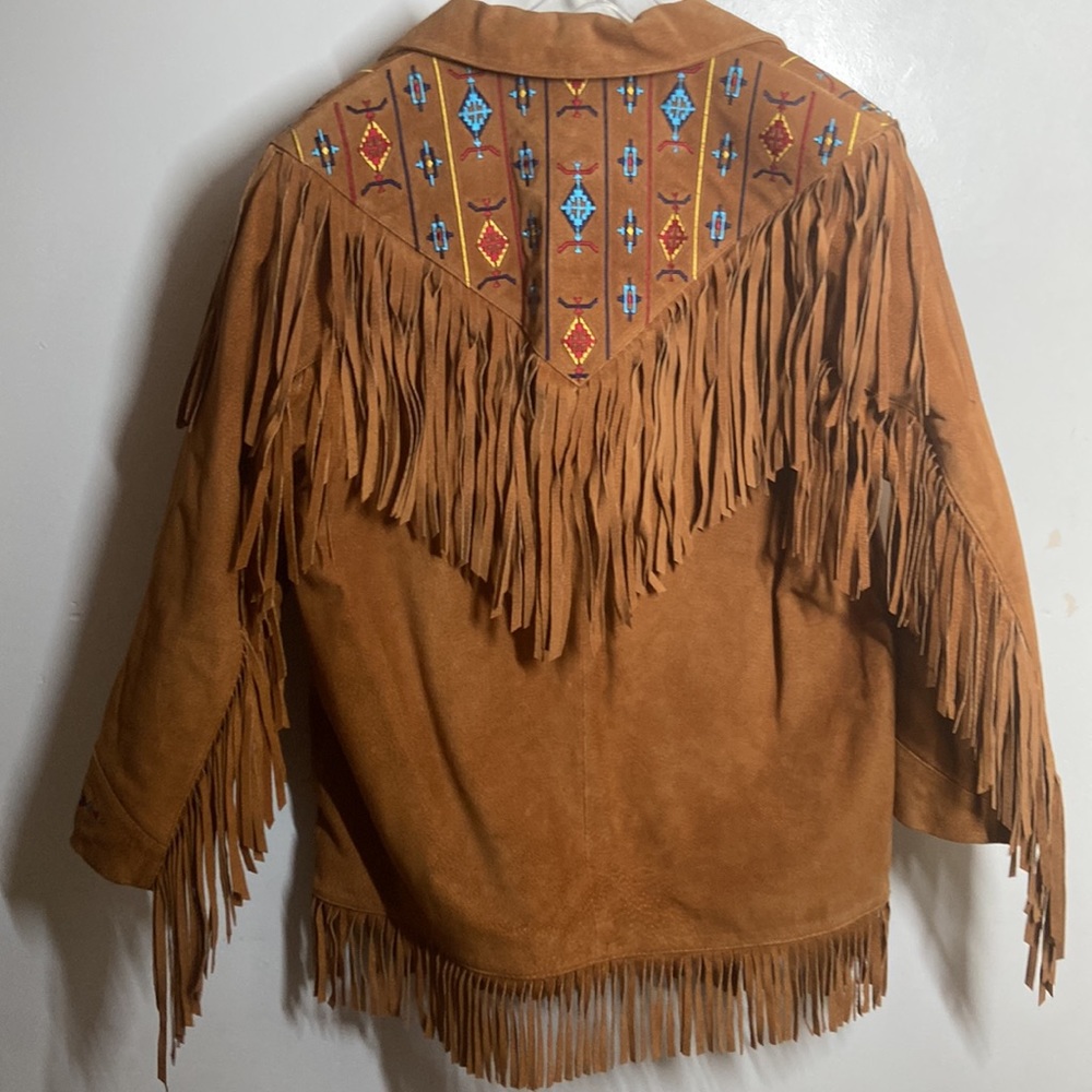 LEW MAGRAM Western Embroidered sz Large Fringe Jacket - Picture 10 of 10